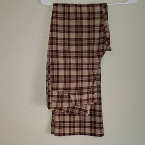 Plaid brown pants